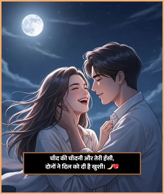2 Line Romantic Chand Shayari