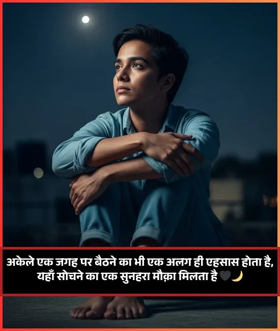 Heart Touching Khamoshi Akelapan Shayari in Hindi