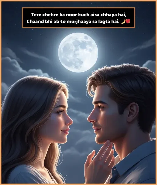 Moon Shayari in English 2 Line